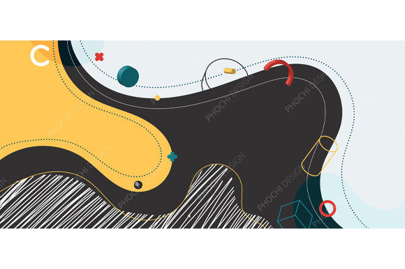 Download Abstract Trendy Organic Shape Forms Line - Organic Collection