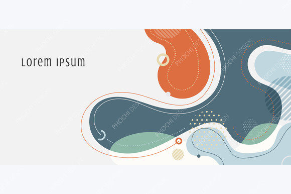 Download Abstract Trendy Organic Shape Forms Line - Organic Collection