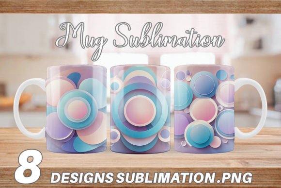 Download Mug Wrap Pastel Organic Shapes - Organic Collection