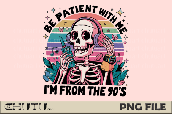Download Retro Skeleton PNG - 90s Nostalgia Vibe - 90s Collection